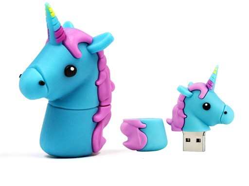 PENDRIVE USB 8 GB JEDNOROŻEC PONY NIEBIESKI BAJKA