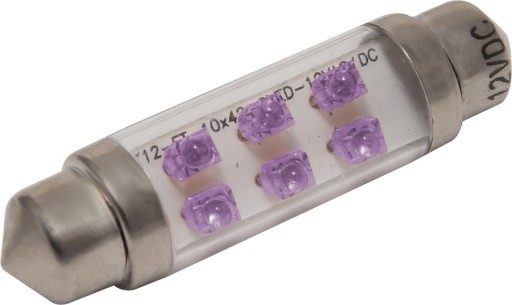 żarówka rurkowa led C5W C10W 10x42 UV ultra fiolet