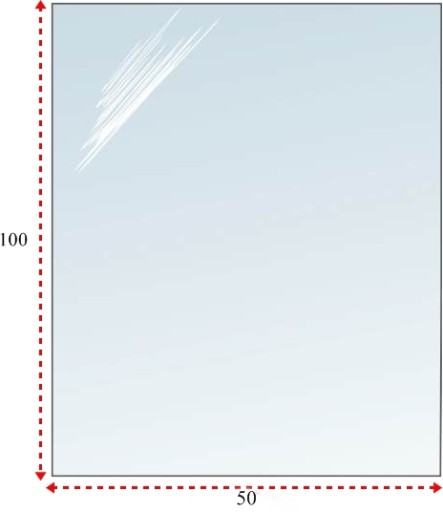 SZYBA PODSTAWA POD KOMINEK HARTOWANA SZKŁO 100X50