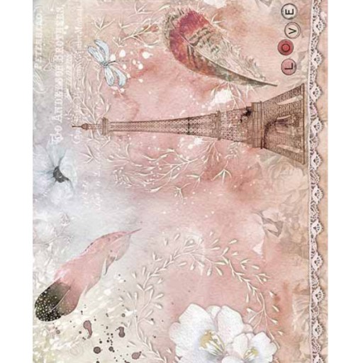 Papier RYŻOWY do Decoupage firmy ITD nr 1412