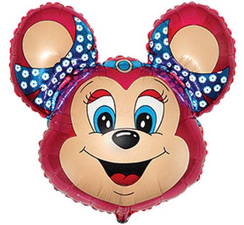 Balon foliowy MYSZKA MIKI MINNIE czerwona