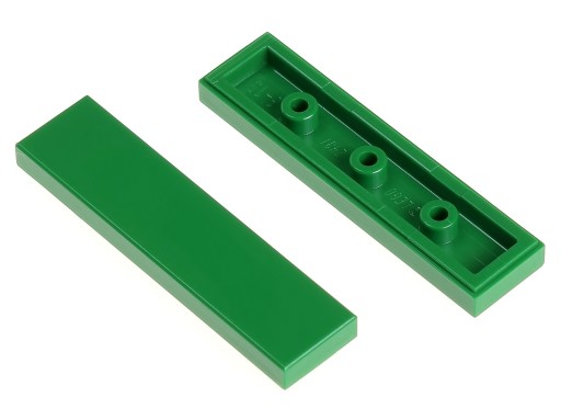 LEGO Płytka gładka 1x4 2431 zielona - 2 szt.