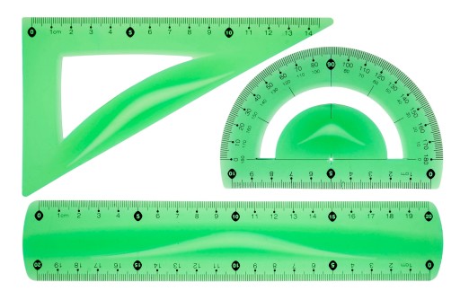 Zestaw geometryczny z linijką 20cm Tetis BL010-ZK