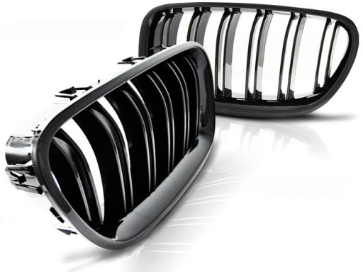 GRILL NERKI BMW 5 F10 F11 10- M5 LOOK BLACK POŁYSK