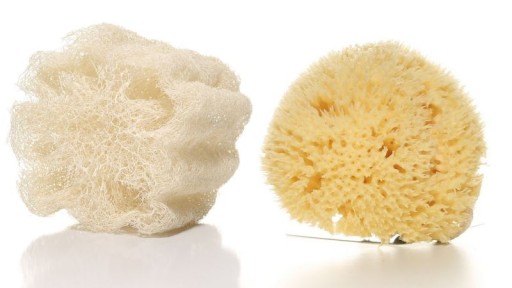 2 Szt NATURALNE GĄBKI Gąbka MORSKA + Gąbka LOOFAH