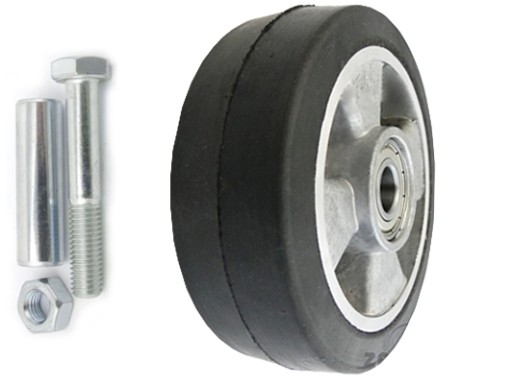 fi 125 KOŁO ALUMINIOWO-GUMOWE 200kg do WÓZKA A21G