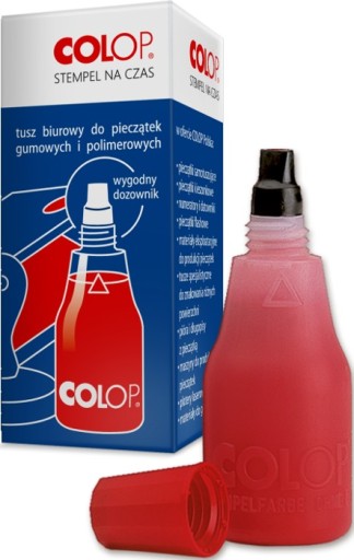 Tusz do pieczątek gumowych COLOP czerwony 25 ml