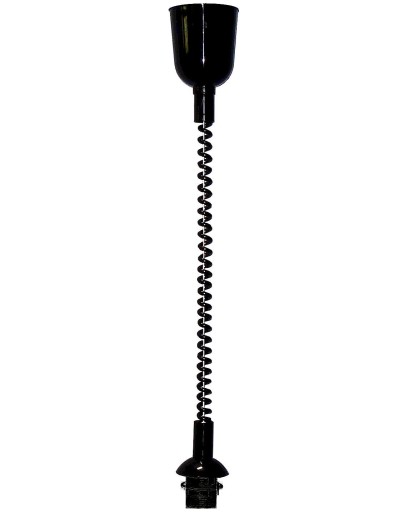 Zawieszenie do kloszy E27 zawiesie regulowane lamp kabel spiralny CZARNY z1