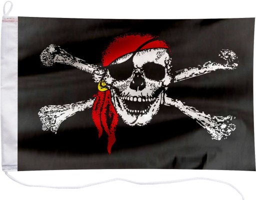 Flaga Piracka czaszka Bandera jachtowa Pirat chusta 45x30cm