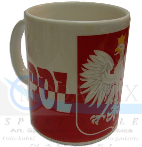 Kubek POLSKA foto kubek KIBICA pamiątka z Polski