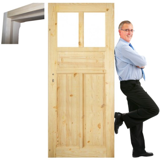 Drzwi sosnowe WC z ościeżnicą Stolgen SK9 70 L P