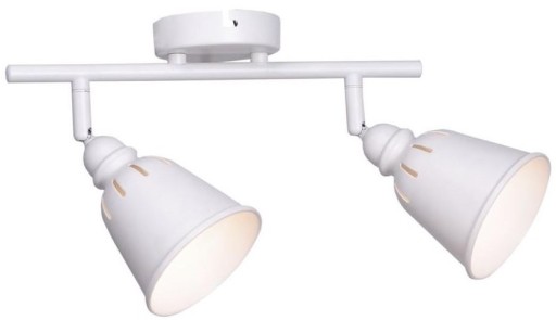 Lampa Sufitowa Ścienna LED Oprawa Ruchoma Spot Kinkiet 2x E14 Biała FIONA