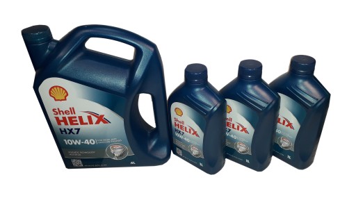 OLEJ SHELL HELIX HX7 10W40 7L FILTRY 4L + 3X 1L