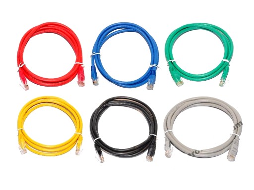 Patchcord RJ45 8p8c UTP CAT.6 5m różne kolory