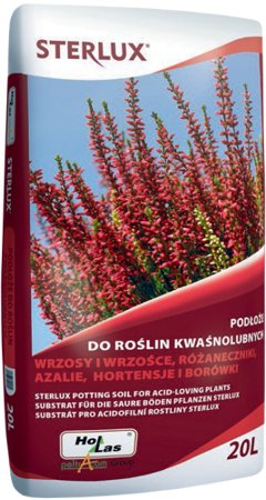 PODŁOŻE DO ROŚLIN KWAŚNOLUBNYCH 20L STERLUX ZIEMIA