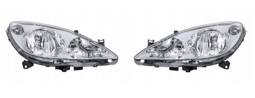 REFLEKTOR LAMPA PRZÓD PEUGEOT 307 01-05 KOMPLET