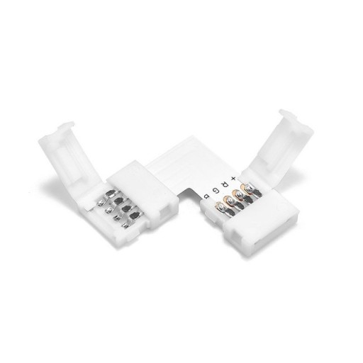 Złączka kątowa RGB LED ŁĄCZNIK 10mm 4pin klik L 90