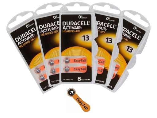 30x Bateria Słuchowa DURACELL 13 PR48 Activair