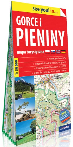 Gorce i Pieniny; papierowa mapa turystyczna 1:50 000