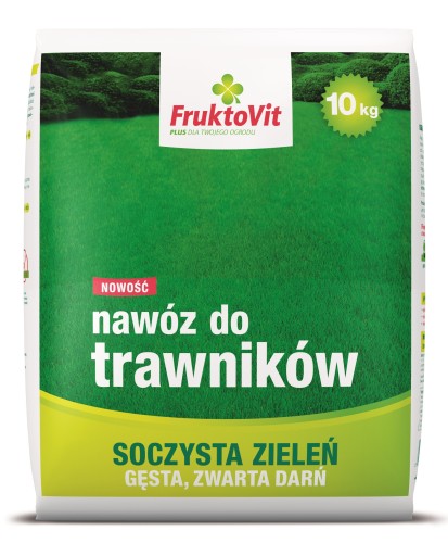 NAWÓZ DO TRAWNIKÓW TRAWY WIOSENNY GĘSTA DARŃ FRUKTOVIT PLUS NA 220 m2 10KG