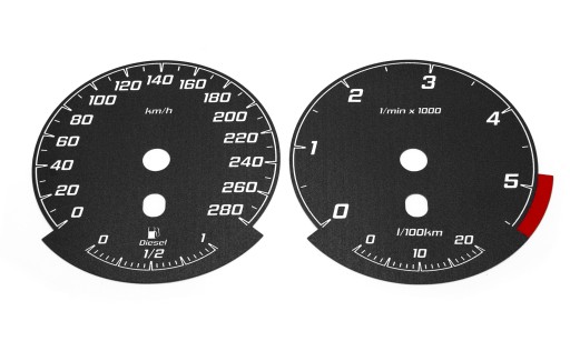 BMW E90 Diesel Tarcze Licznika [280km/h 5500rpm]