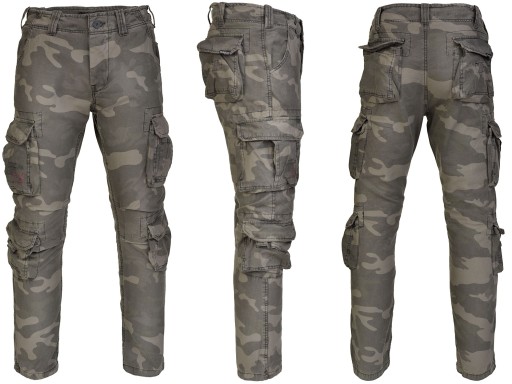 SPODNIE Slim SURPLUS AIRBORNE Slimmy BLACKCamo L