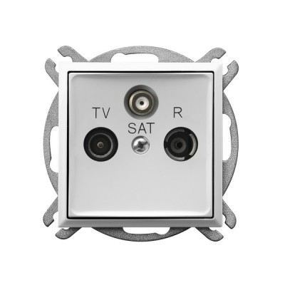 OSPEL ARIA gniazdo antenowe RTV-SAT BIAŁE GPA-US