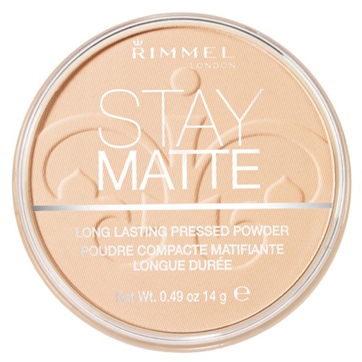 PUDER Prasowany Matujący Rimmel Stay Matte 14g - Kontrola Błyszczenia 001