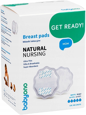 BABYONO Wkładki laktacyjne NATURAL 24szt białe