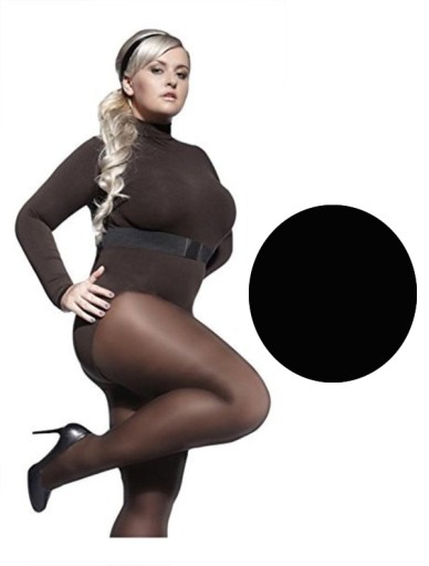 Rajstopy dla puszystej 40 Den roz. 8 Perla 158 cm