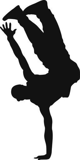 Naklejki na ścianę meble dla dzieci ścienne TANIEC Breakdance sport 50 cm