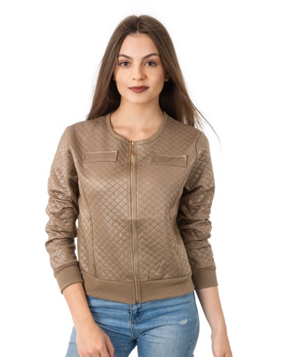 Kurtka Damska Chanelka Ramoneska 16004 XL/XXL khak