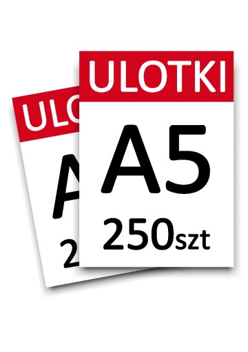 Ulotki A5 250 szt. dwustronne