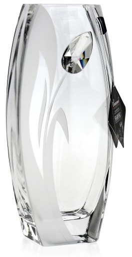 Piękny duży wazon ze szkła Tulipan SWAROVSKI 26cm