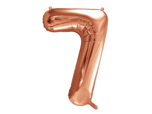 Balon foliowy CYFRA 7 różowo złoty 86cm ROSE GOLD