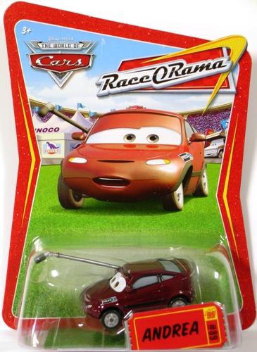 ANDREA Samochodzik Disney Mattel Auta Cars 1:55 Autko Reporterka