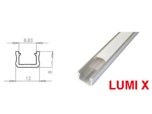 Profil aluminiowy LumiX 2m do tasma led 8mm Poznań