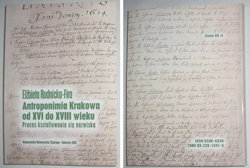 TWORZENIE NAZWISKA ANTROPONIMIA GENEALOGIA KRAKÓW