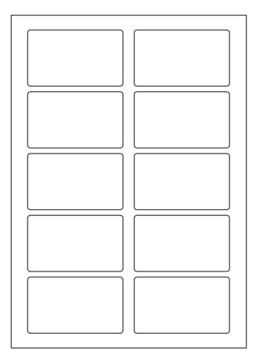 Etykiety samoprzylepne naklejki A4 85x50mm 10 ark.