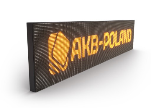 Reklama LED 160x16cm Wyświetlacz Tablica POMARAŃCZ