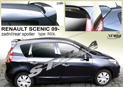 spoiler spojler do Renault Scenic MPV MK3 02/2009-