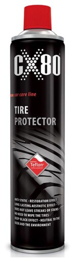 CX80 TIRE PROTECTOR CZERNIDŁO Spray do NABŁYSZCZANIA OPON TEFLON Konserwuje