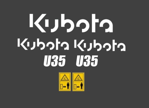 Naklejki KUBOTA U 20 25 10 27 17 35 55 I INNE