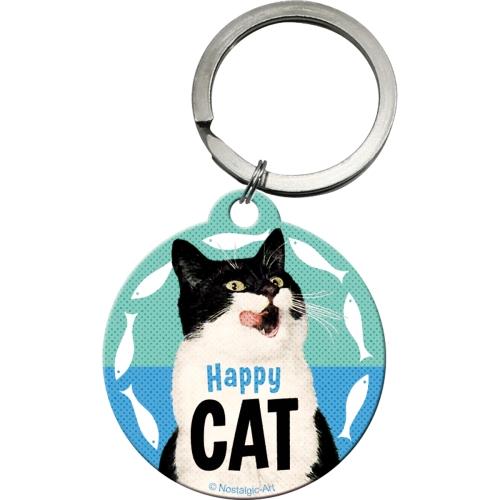 Brelok Happy Cat metal Nostalgic 48015