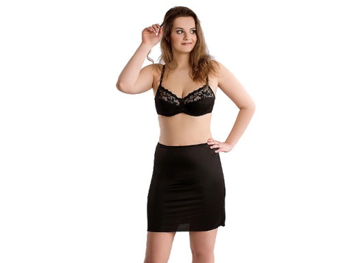 Klasyczna elegancka PÓŁHALKA Hanna Style L czarna 15-02 czarny