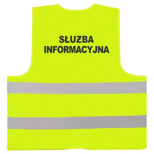 SŁUŻBA INFORMACYJNA KAMIZELKA ŻÓŁTA 5XL ODBLASKOWA