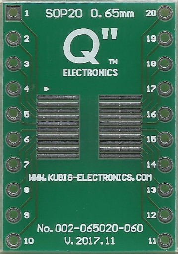 TSSOP20, SSOP20, LSSOP20, SSO20 0.65mm na DIP 0.6