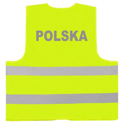 ŻÓŁTA DROGOWA KAMIZELKA ODBLASKOWA NAPIS POLSKA M