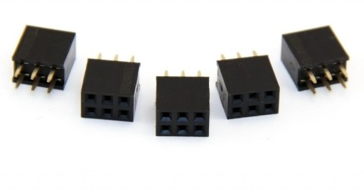 Gniazdo szpilkowe proste PCB na GOLDPIN 2x3 5szt.