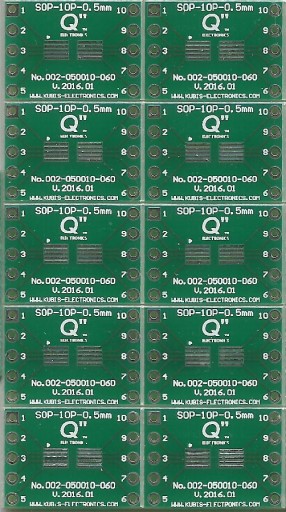 MSOP10, SSOP10, TSOP10, LFSOP10, uSOP10, VSSOP10 0.50mm DIP 0.6